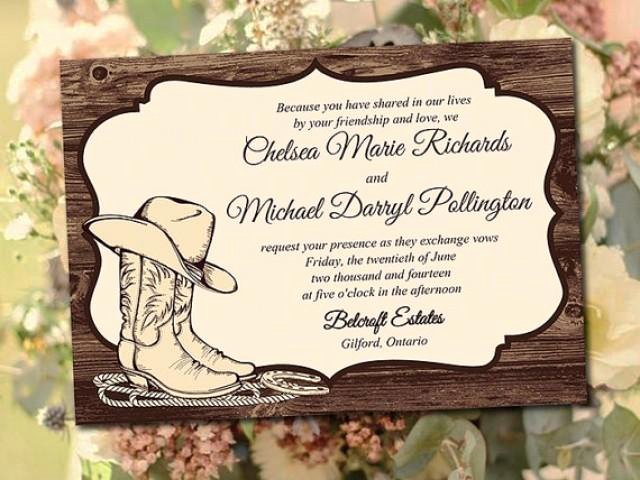 Printable Wedding Invitation Template &quot;country Western