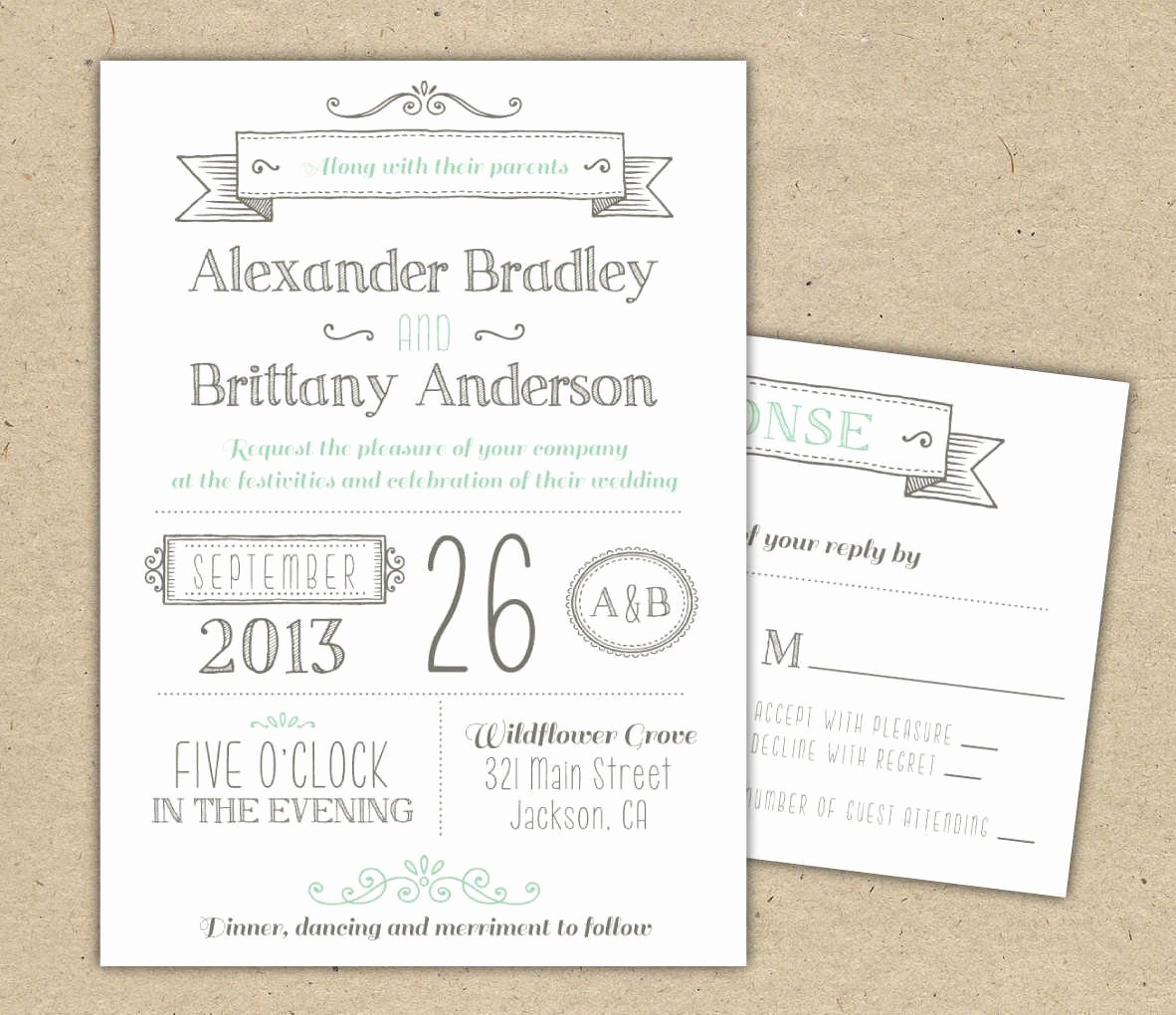 Printable Wedding Invitation Templates Free Printable