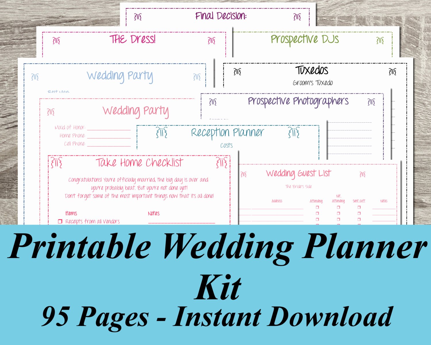 Printable Wedding Planner Instant Download Ultimate Wedding