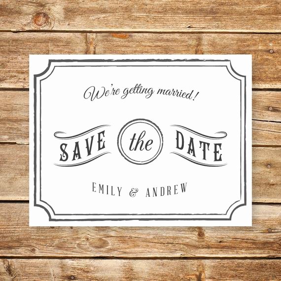 Printable Wedding Postcard Save the Date Card Template