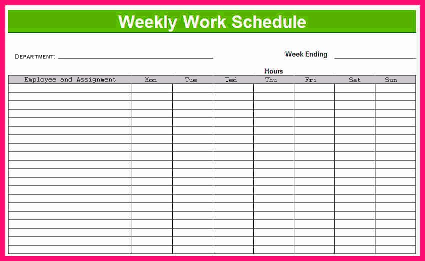 Printable Weekly Schedule Template &amp; Excel Planner