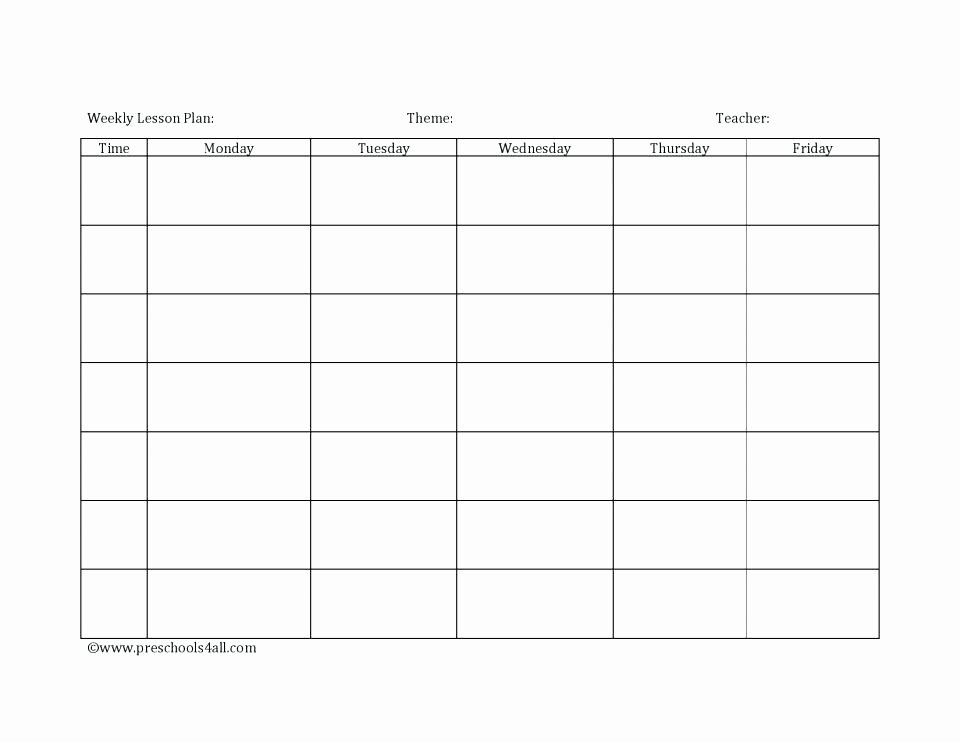 Printable Weekly Teacher Planner Plans for Teachers Lesson