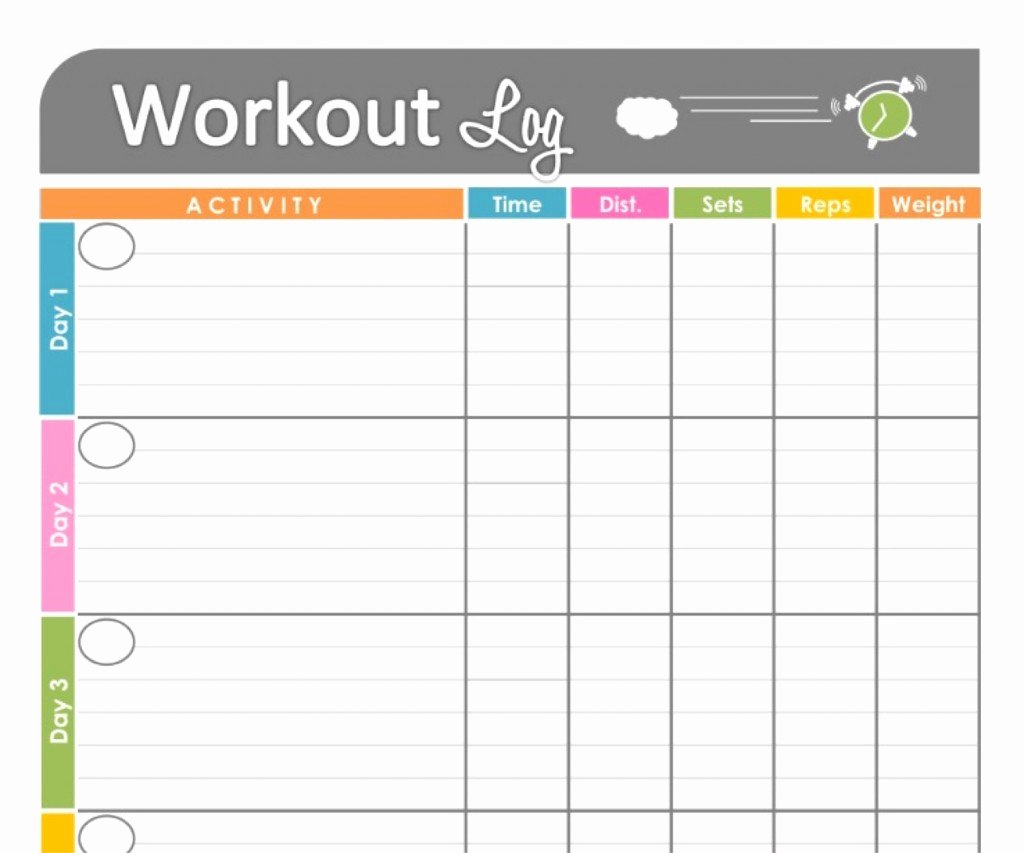 Printable Workout Calendar