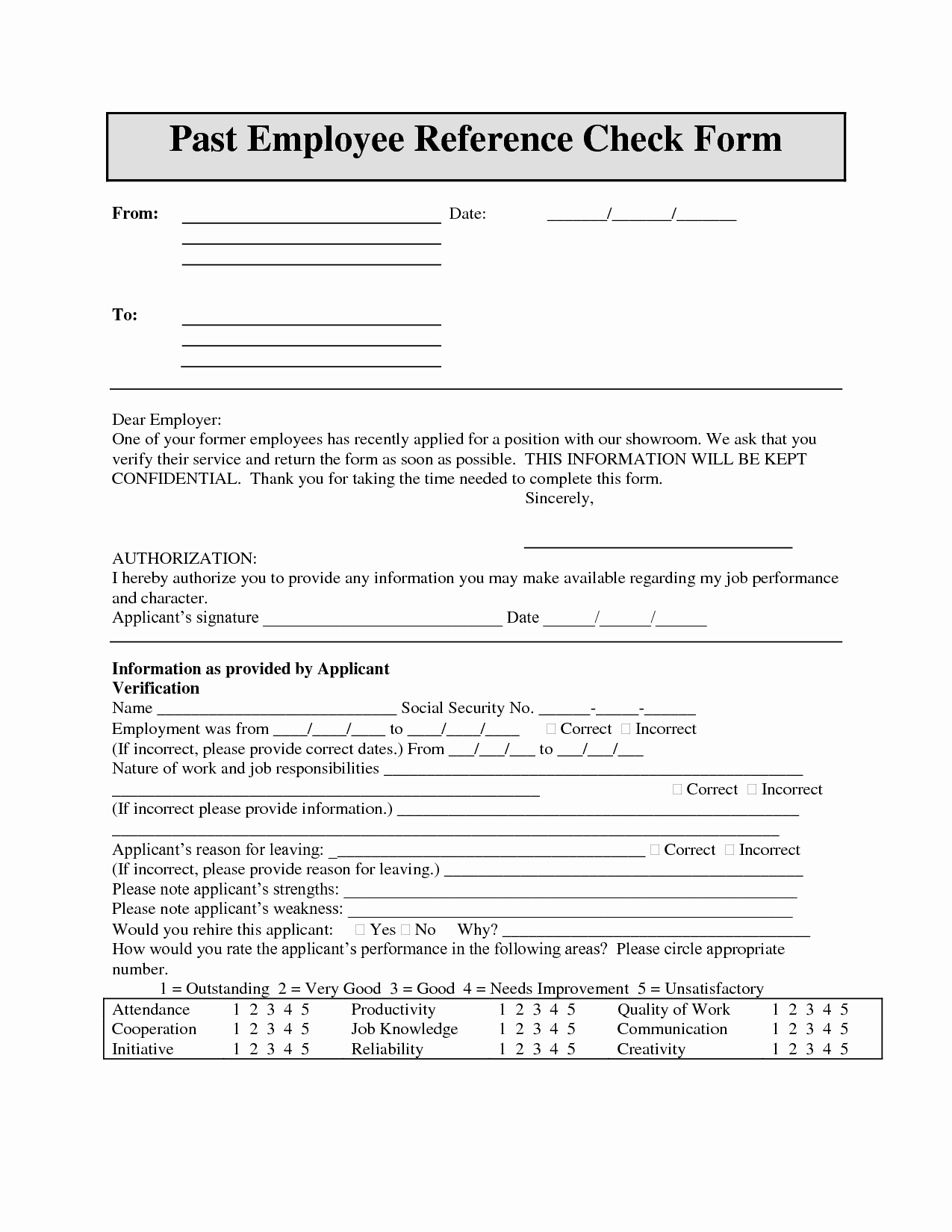 Prior Employment Verification form Portablegasgrillweber