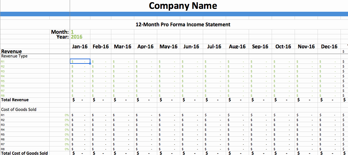 Pro forma In E Statement Template – Dumbing It Down