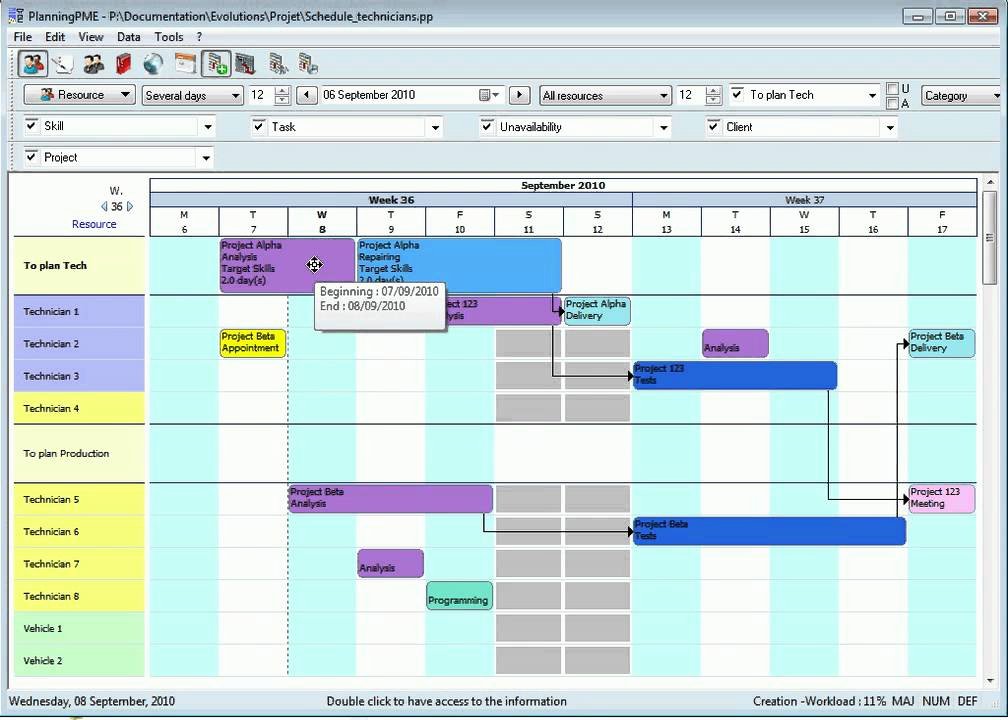 Production Schedule Template Excel Planet