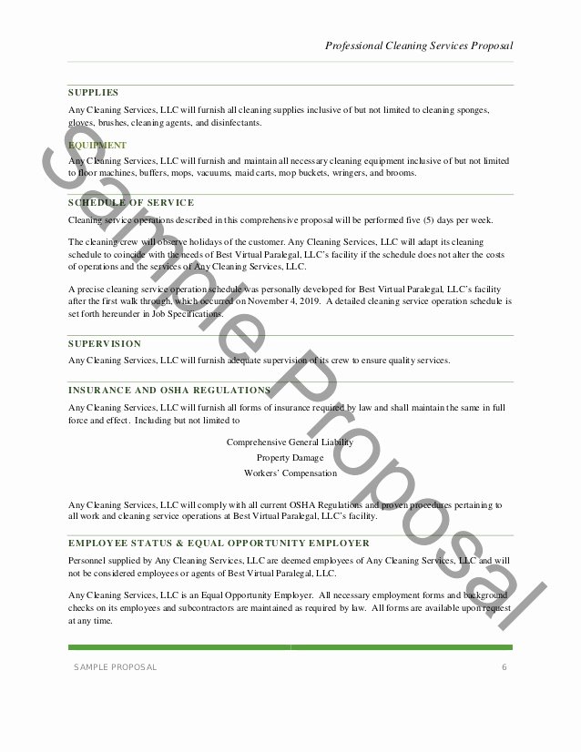 Professional Cleaning Services Proposal