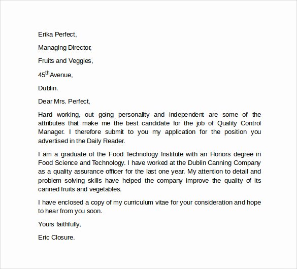 Professional Cover Letter Template 10 Download Free