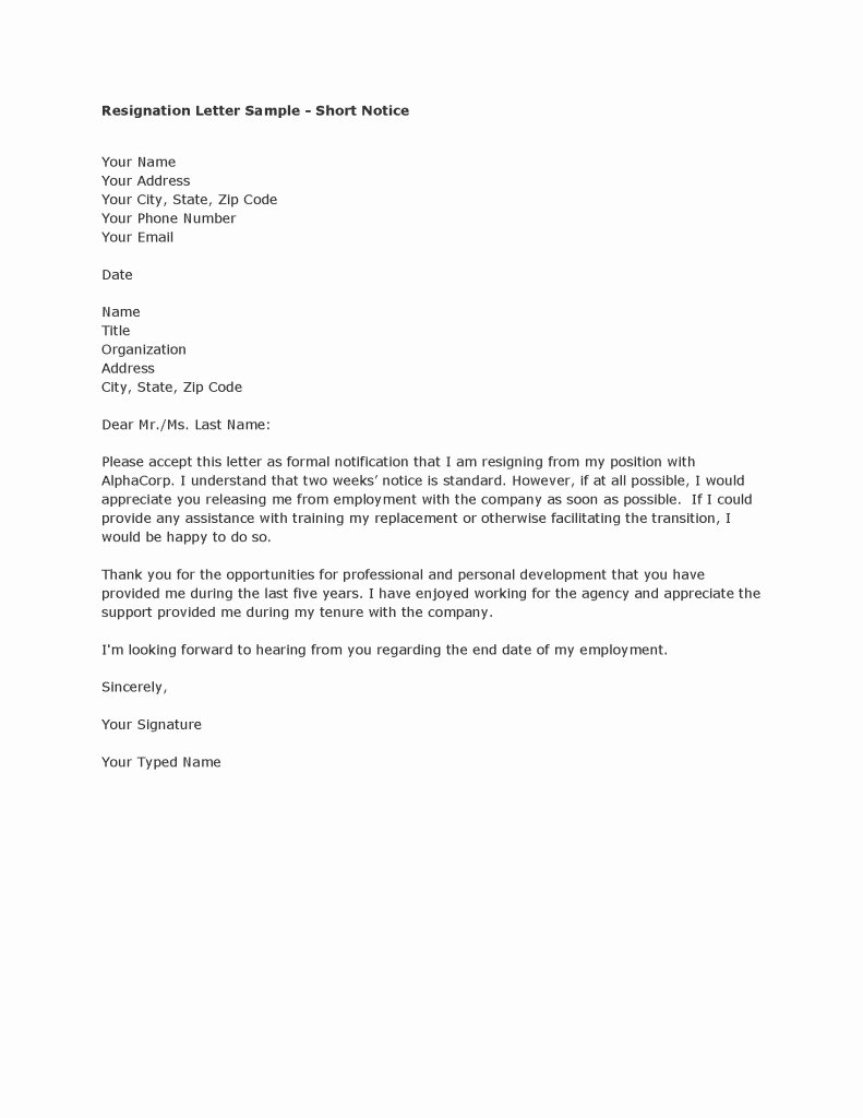 Professional Resignation Letter Samples for Your Career