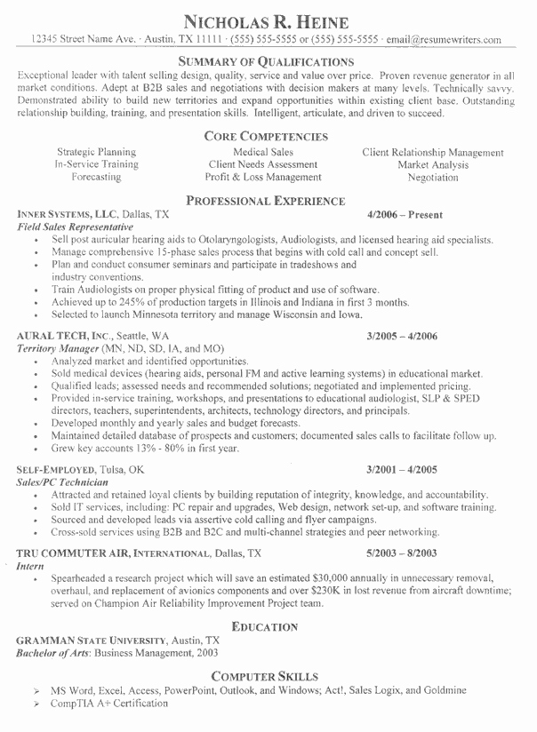 Professional Resume Example Sample Resumes for Professionals