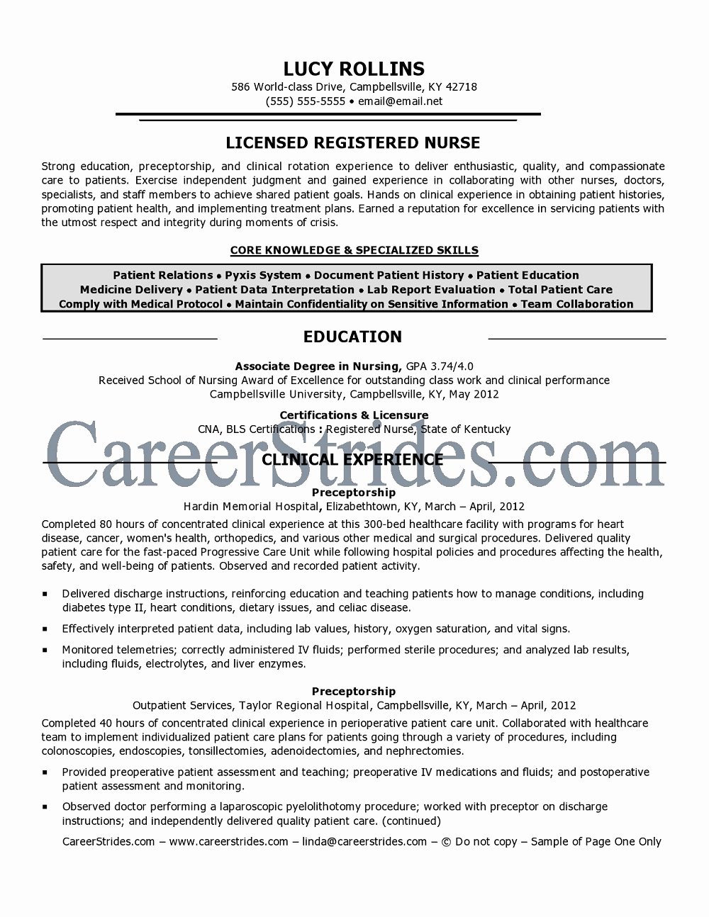 professional resume examples nursing quotes