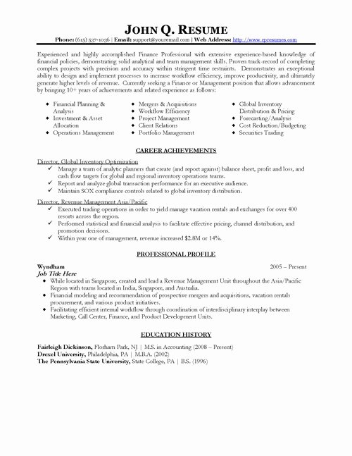 Professional Resume Template Download