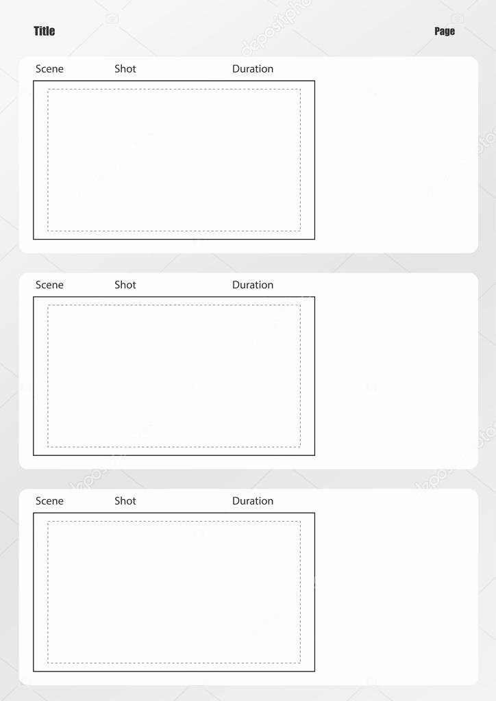 Professional Storyboard Vorlage Vertikale — Stock