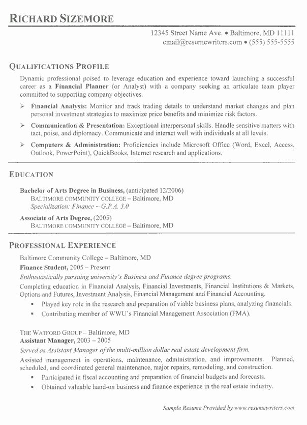Professional Student Resume Best Resume Collection