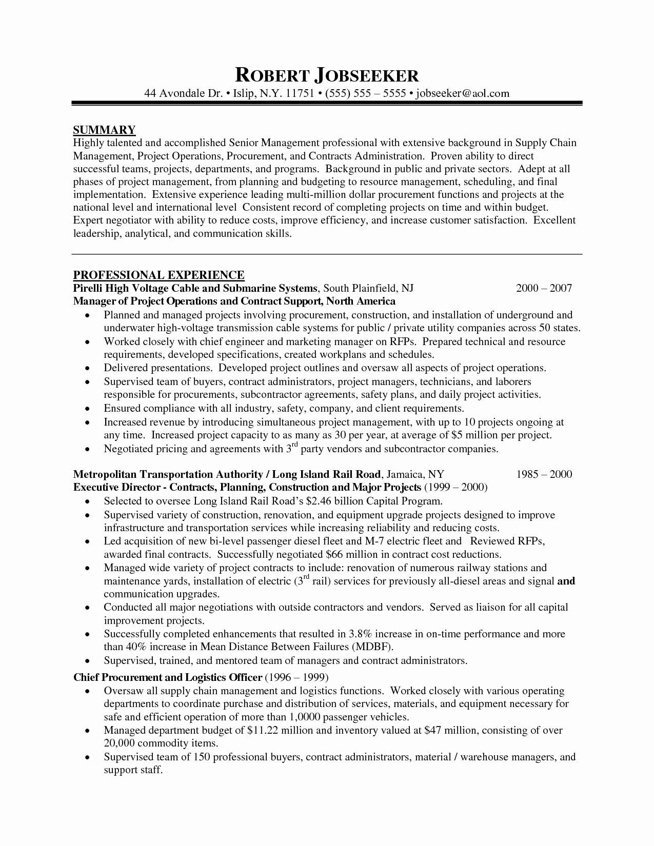 program manager resume 2734