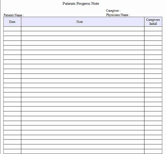 progress note template