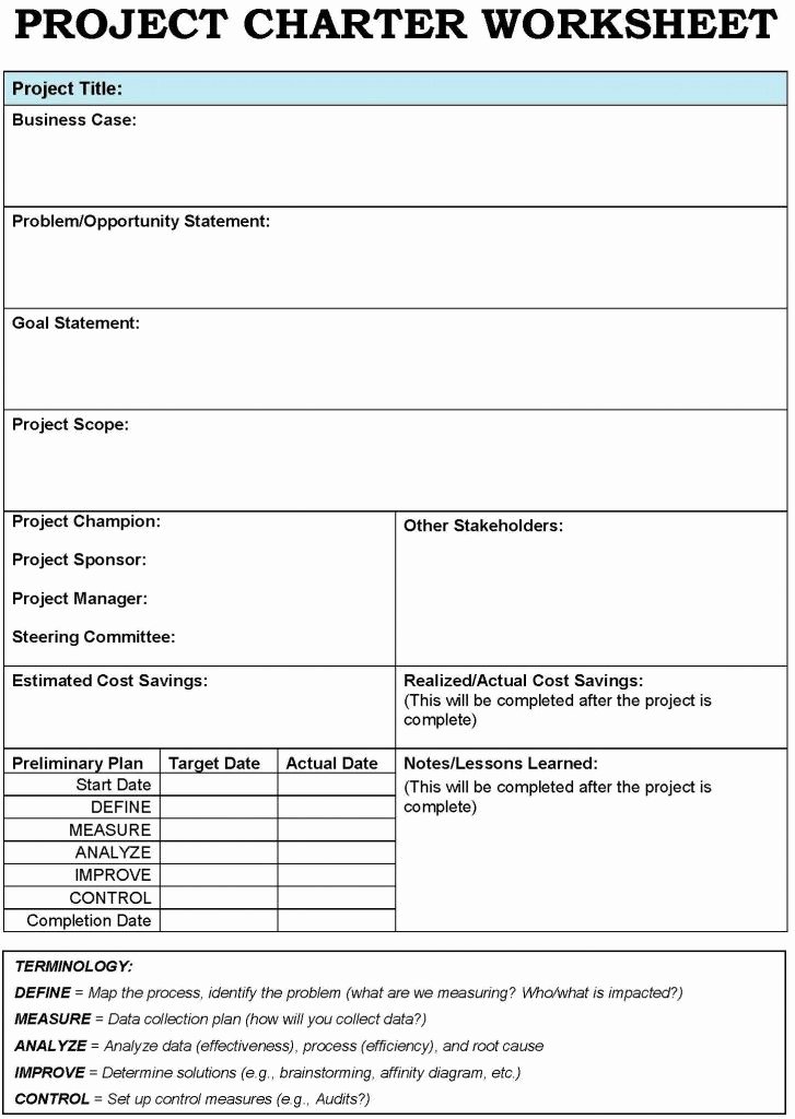 Project Management Charter Template