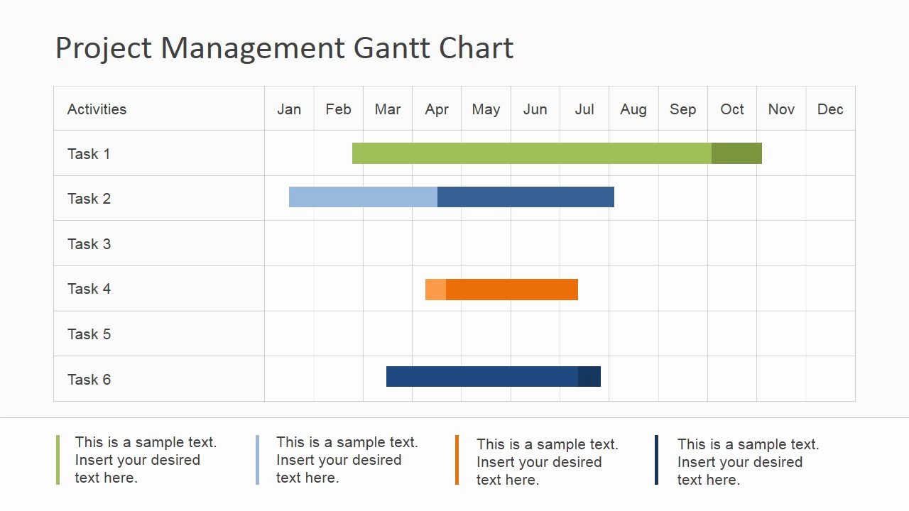 Project Management Gantt Chart Powerpoint Template