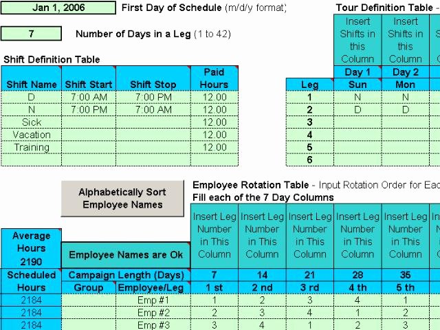 Project Management Rotating Shift Schedules for Your