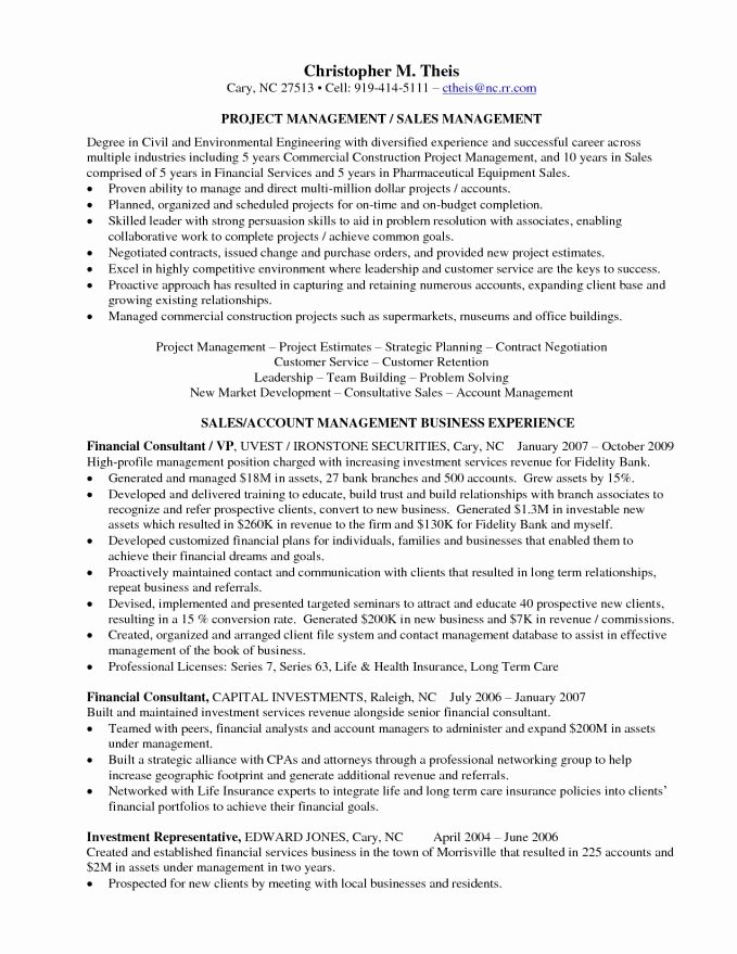 Project Manager Resume Skills