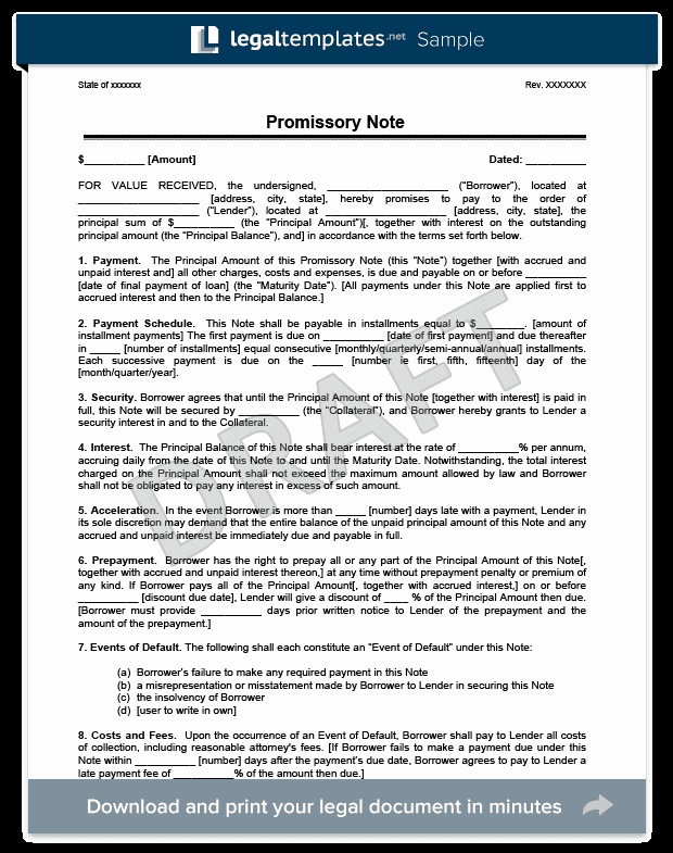 Promissory Note Create A Free Promissory Note