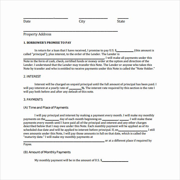 Promissory Note Template 10 Download Free Documents In