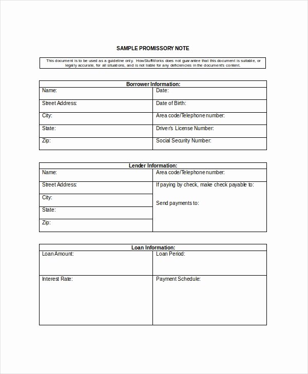 Promissory Note Template 15 Free Word Pdf Document