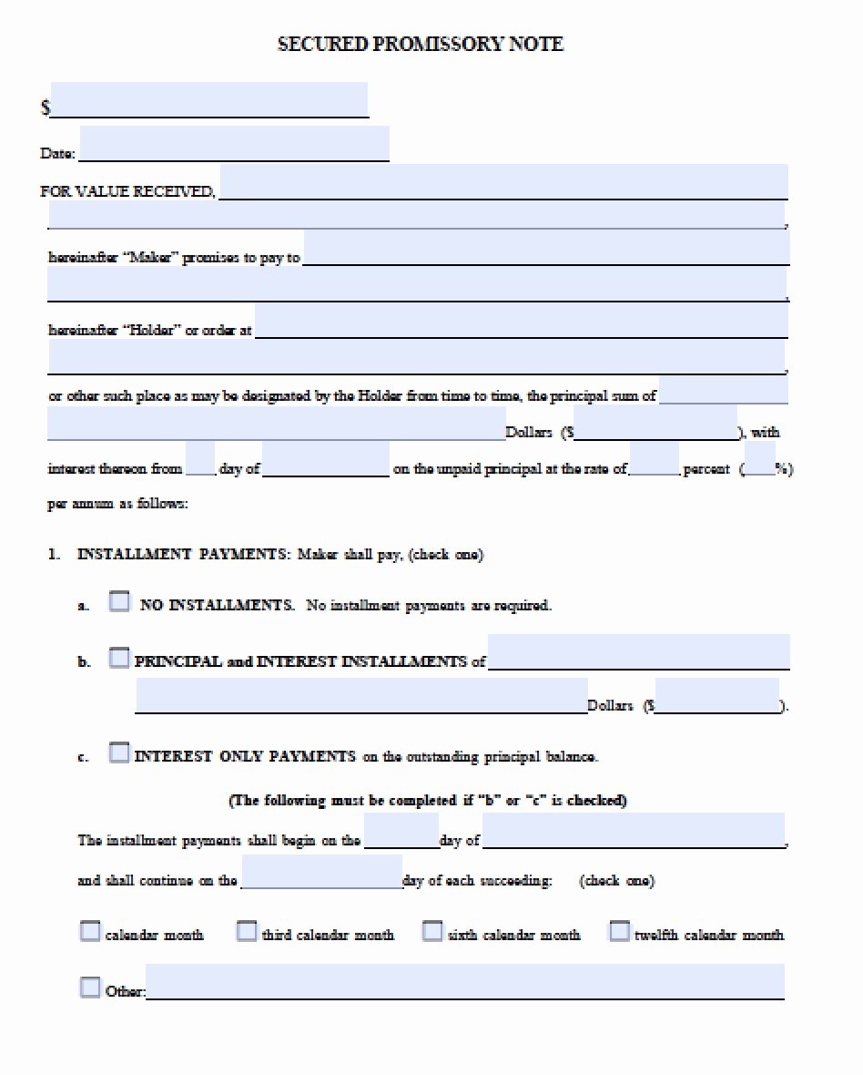 Promissory Note Templates