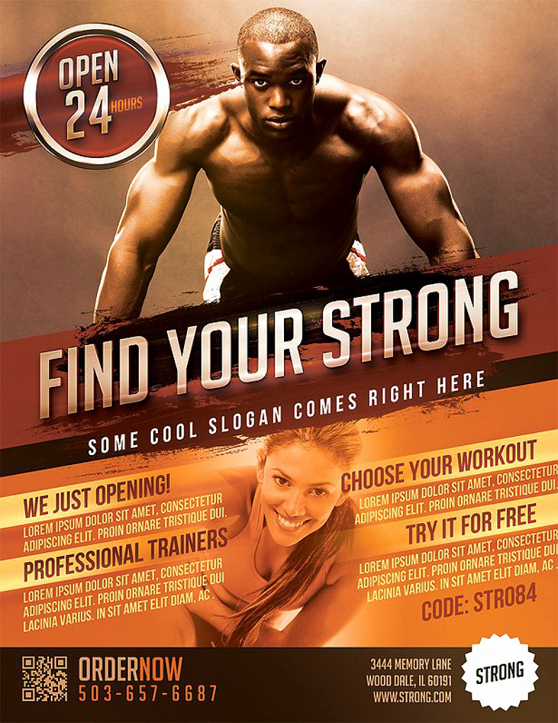 Promote Health and Fitness with these 18 Gym Flyer