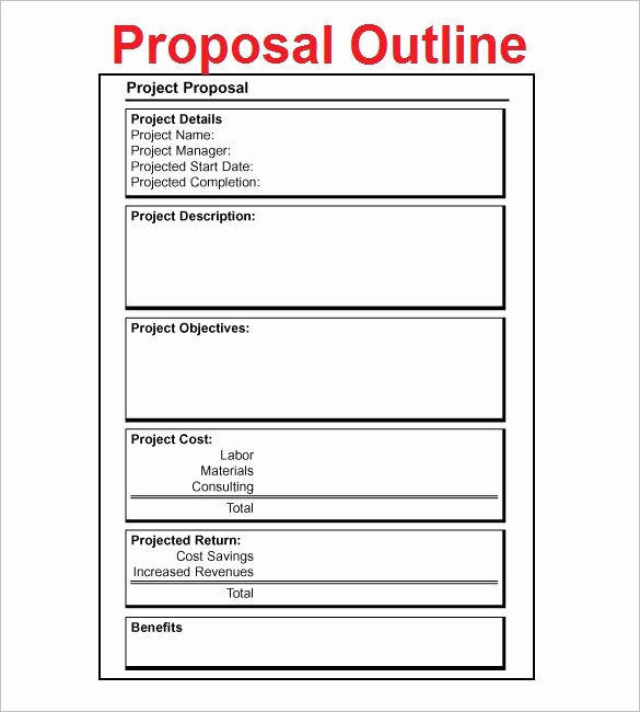 Proposal Outline Templates 20 Free Free Word Pdf