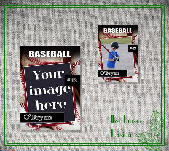 Psd Baseball Trading Card Template by Ilzesdesigns On Etsy