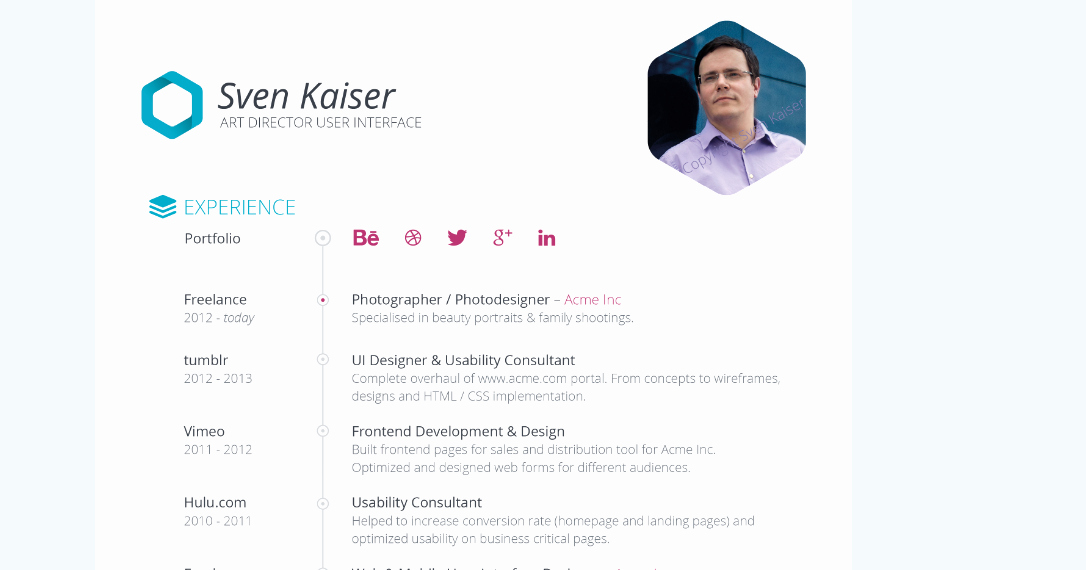 [psd] Free Resume Template 2015 Stagepfe