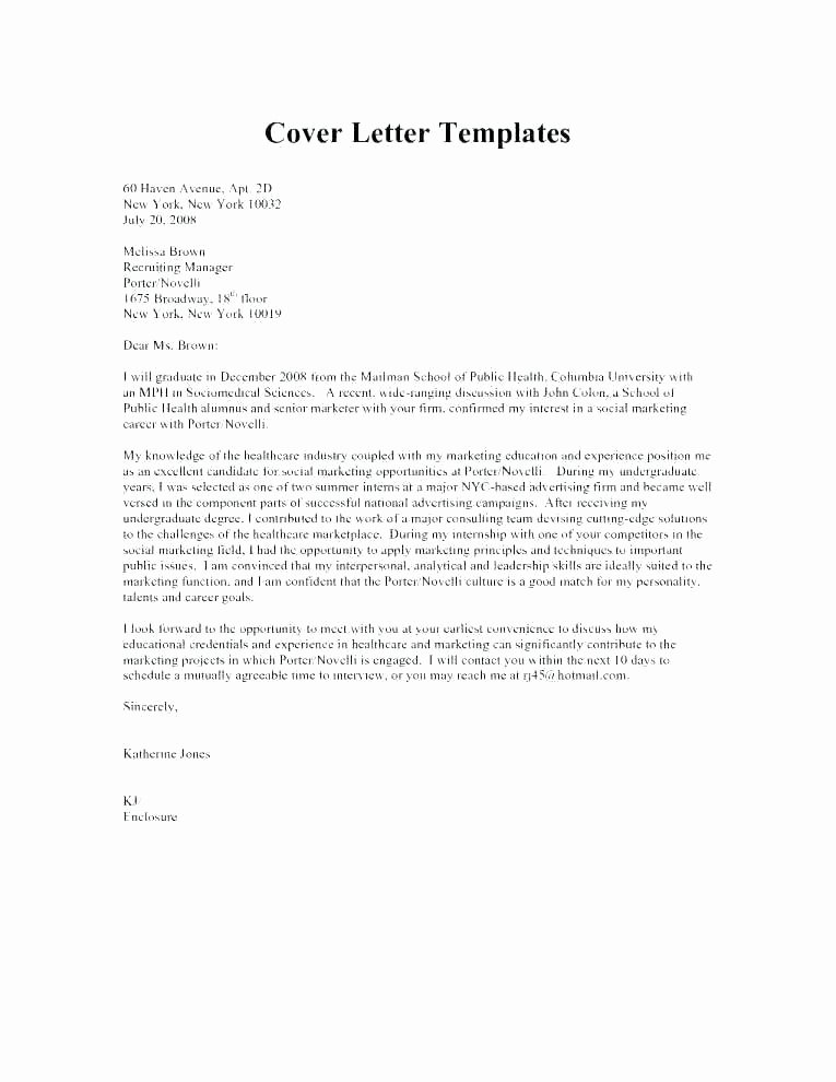 Public Health Cover Letter Sample