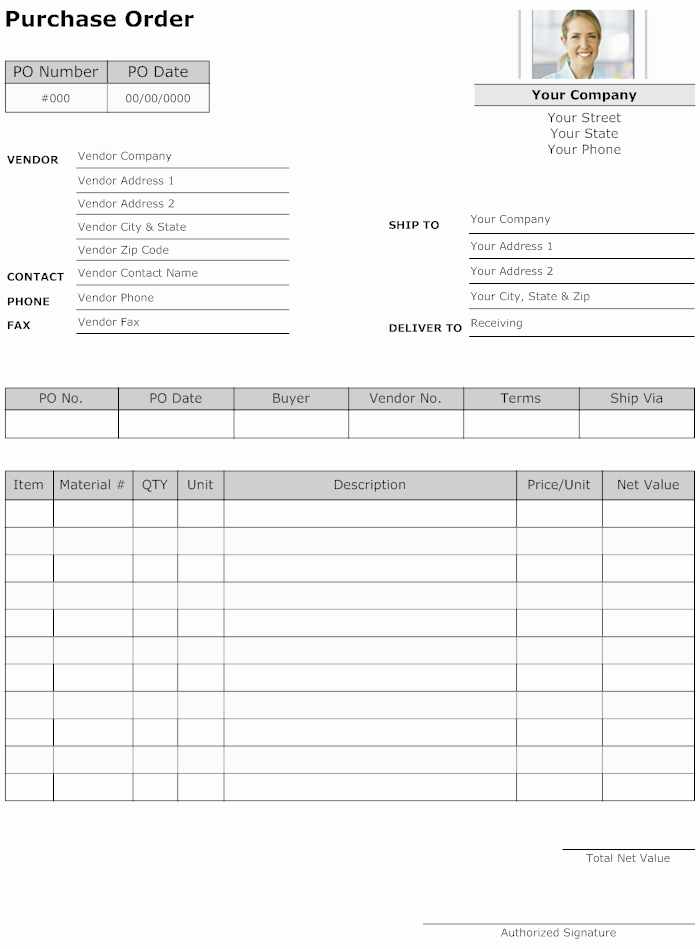 Purchase order form software Free form Templates From