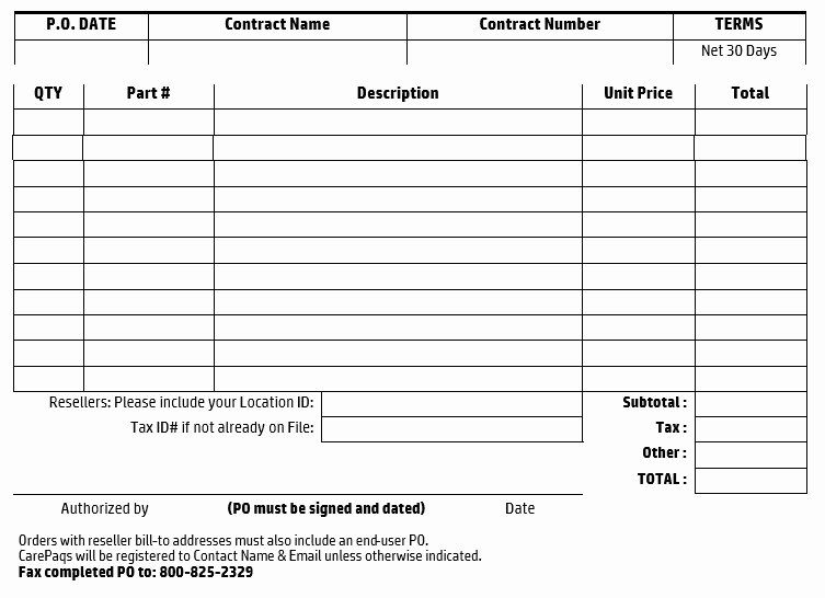 Purchase order Template format Excel Word and Pdf Excel Tmp