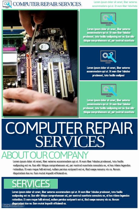 puter repair services flyer template