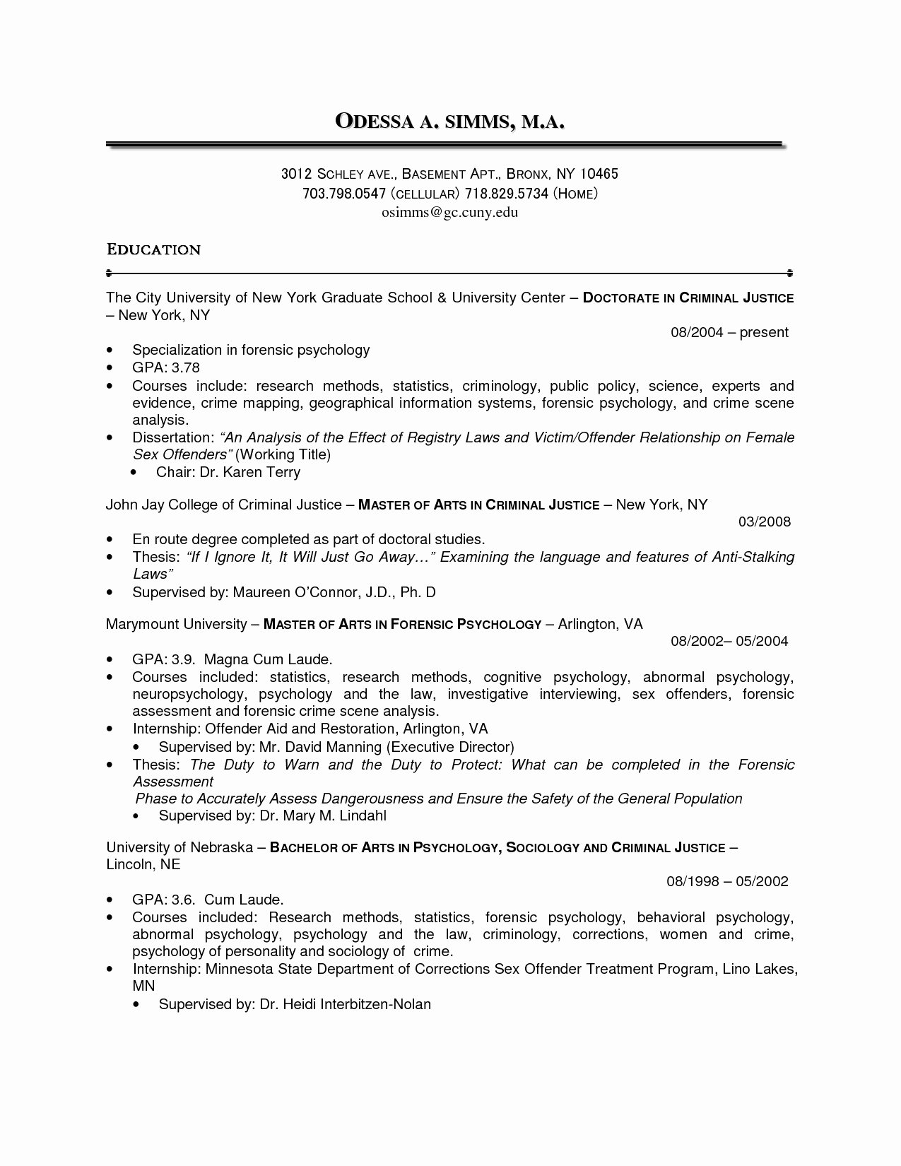 Puter Science Student Resume No Experience Puter