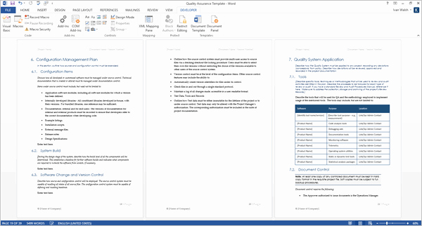 Quality assurance Plan Templates Ms Word Excel
