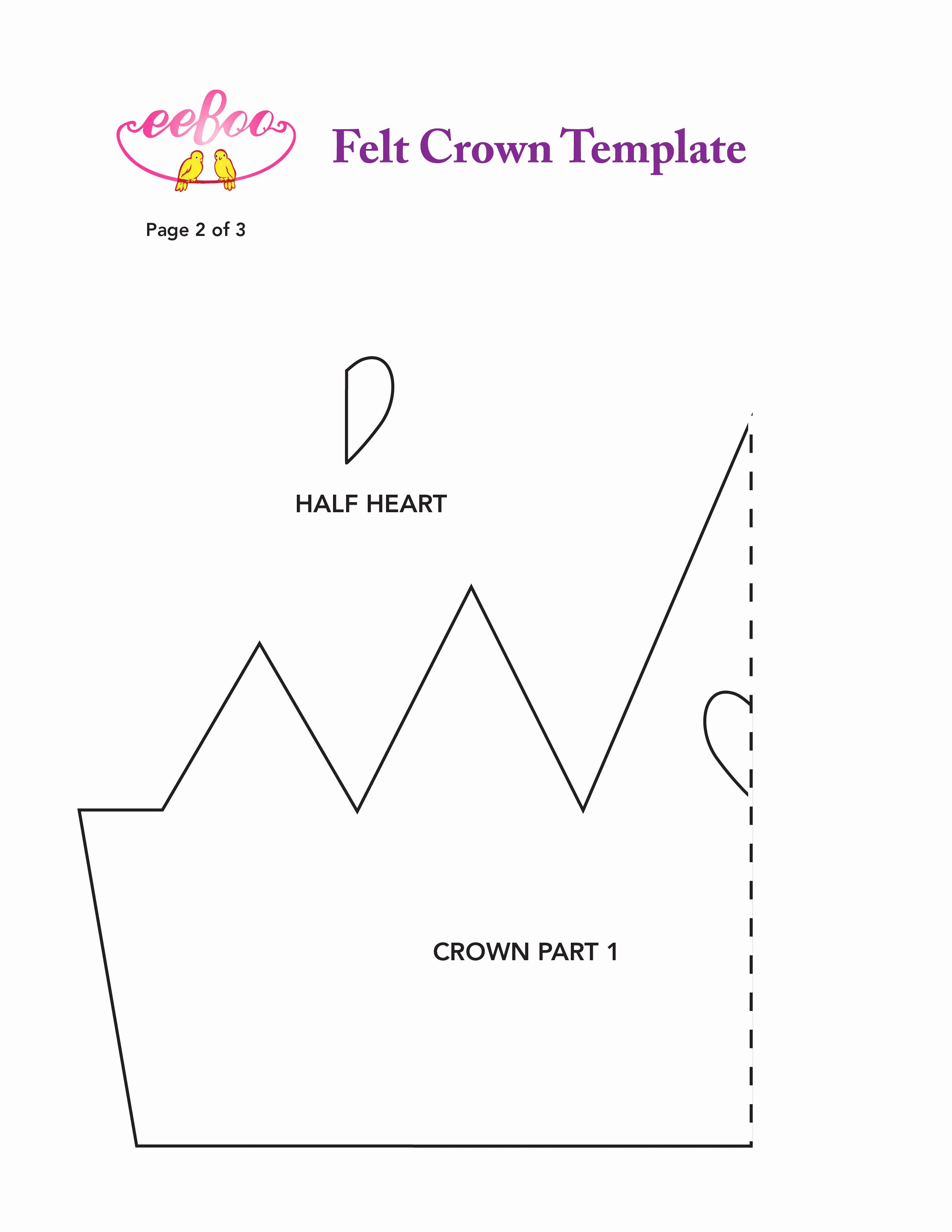 Queen Hearts Crown Pattern