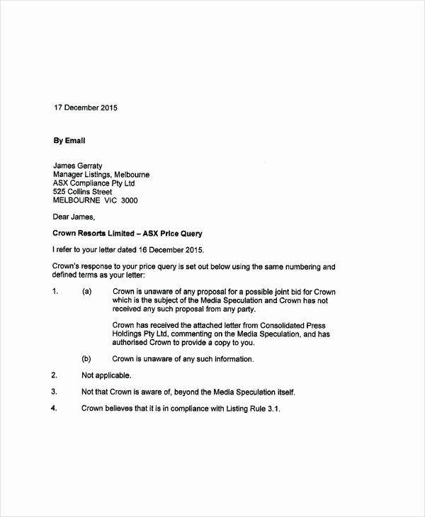Query Letter Templates 5 Free Sample Example format