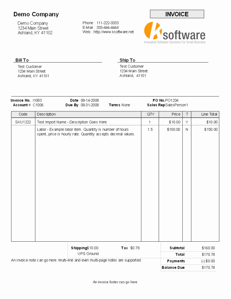 Quickbooks Invoice Templates Spreadsheet Templates for