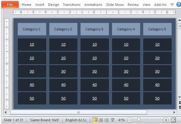 Quiz Game Show Template for Microsoft Powerpoint