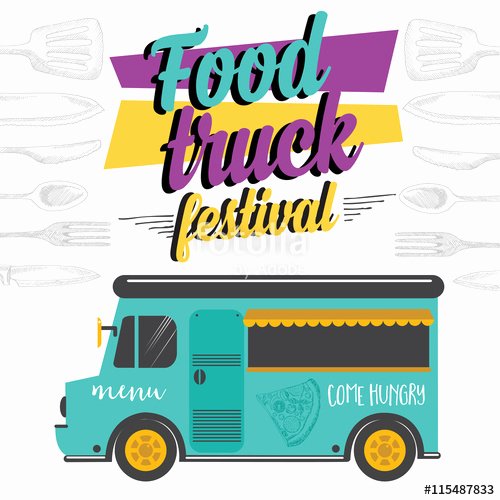 &quot;food Truck Party Invitation Food Menu Template Design