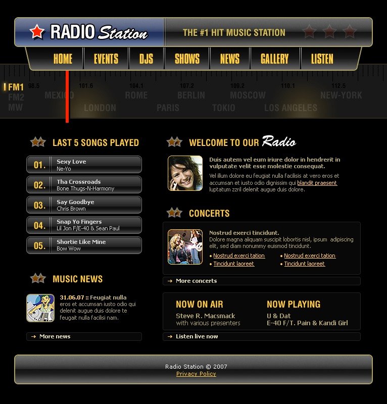 Radio Website Website Template