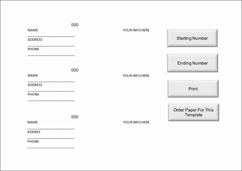 Google Docs Raffle Ticket Template