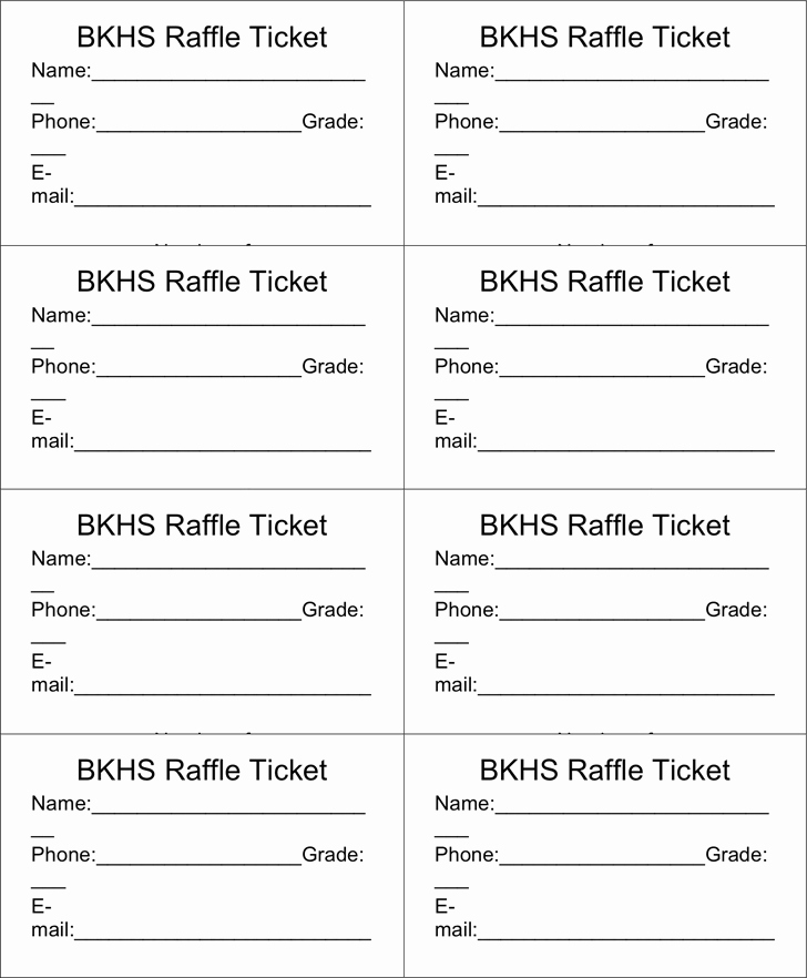 raffle ticket templates