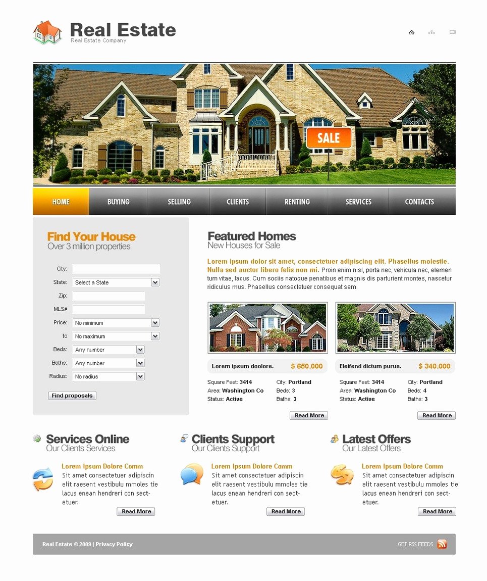 Real Estate Agency Website Template