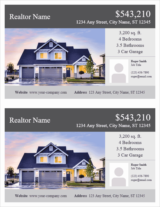 Real Estate Flyer Template for Word