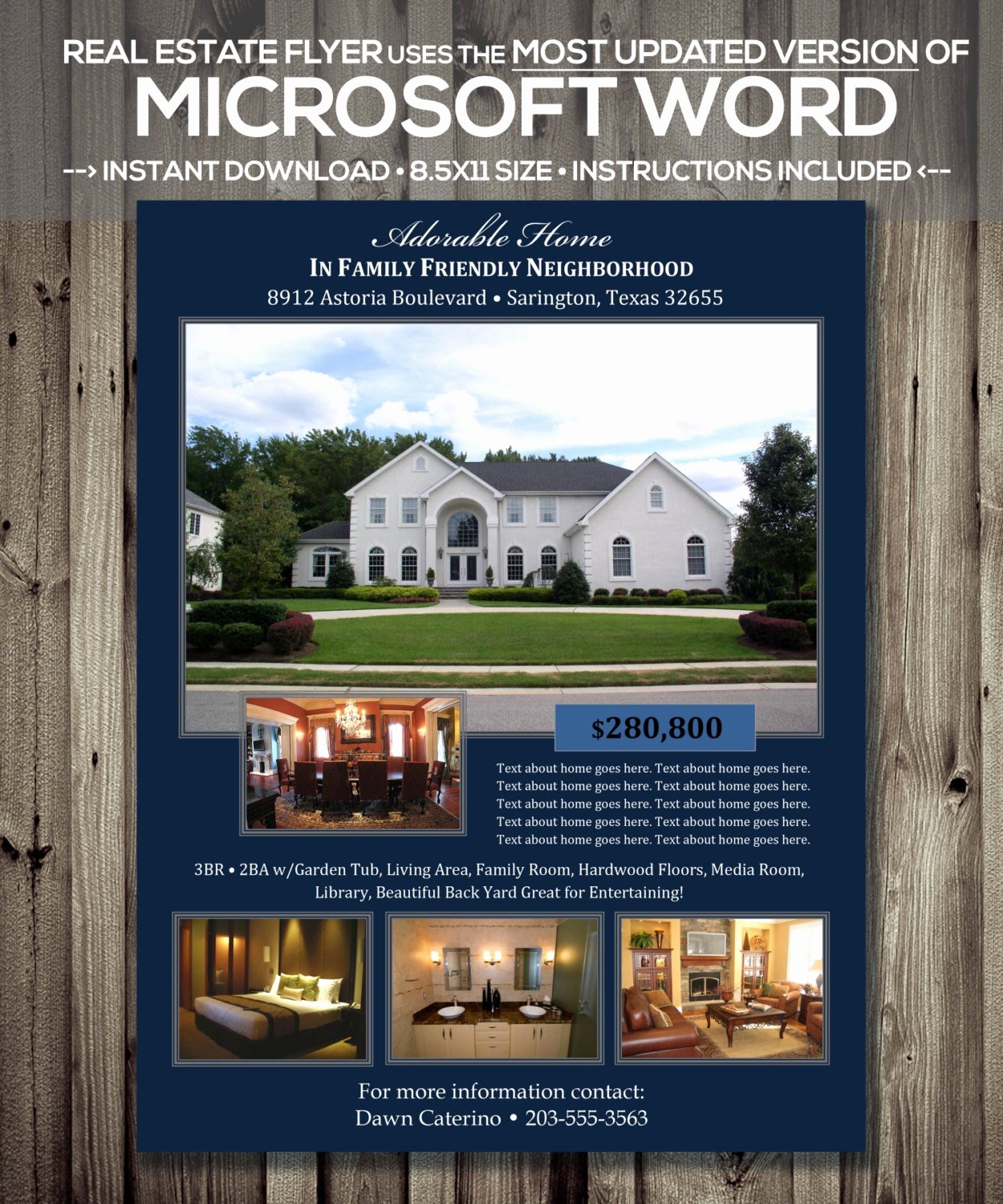 Real Estate Flyer Template Microsoft Word Cx Version