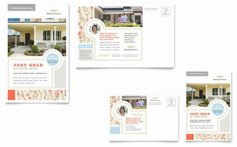 Real Estate Home for Sale Postcard Template Word &amp; Publisher